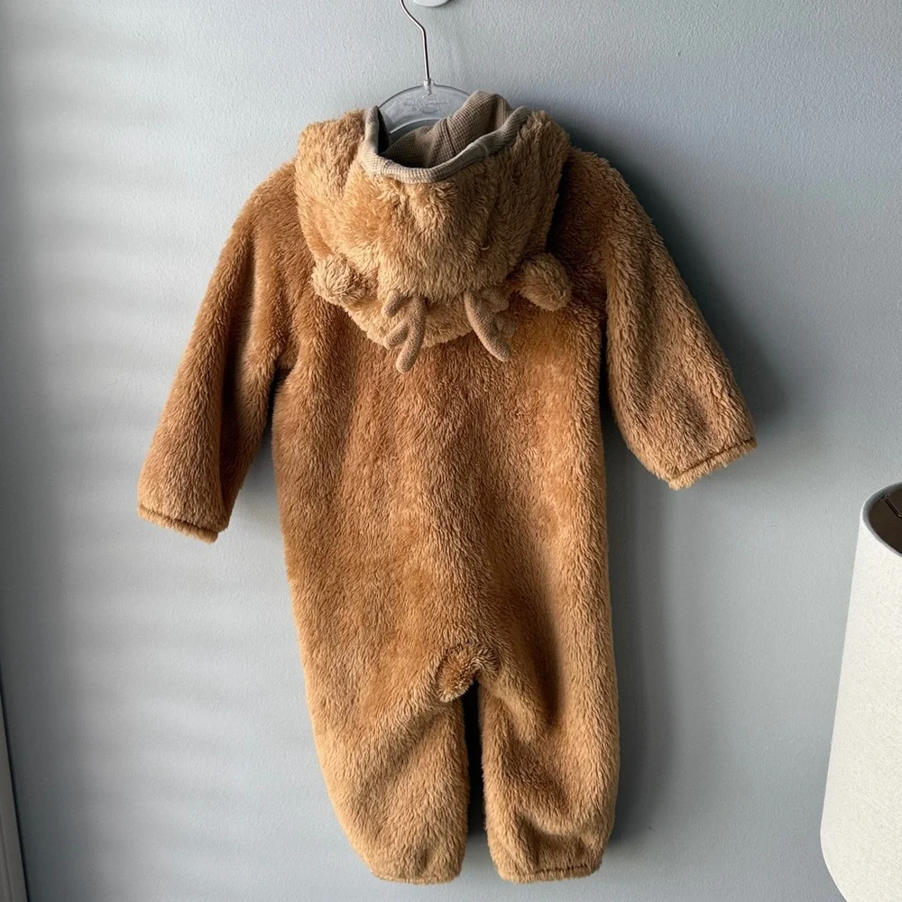 Old Navy Fleece Reindeer‎ Infant Bunting Snowsuit
